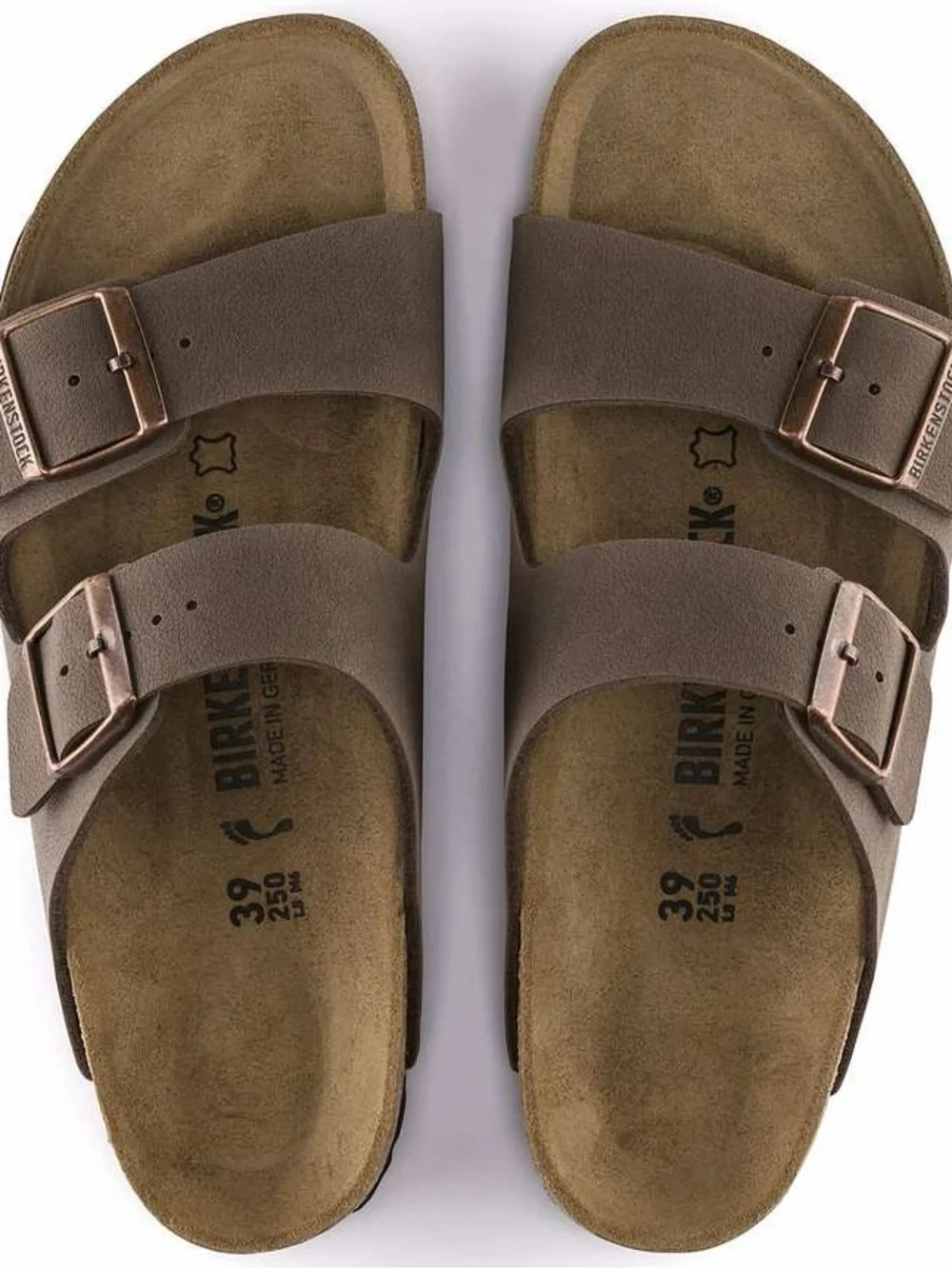 Birkenstock Arizona Slide Mocha Sandals - See photos